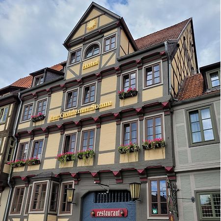 Hotel Zur Goldenen Sonne Quedlinburg Exteriör bild